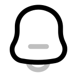 Notification Bell Line SVG Icon